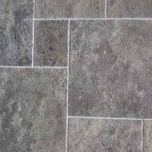 Silver Travertine Brushed Chipped