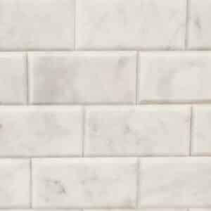 Calacatta White Honed Marble Metro Tiles