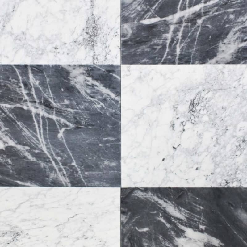 Bardiglo Nuvalato – Bianco Carrara Honed Chequerboard