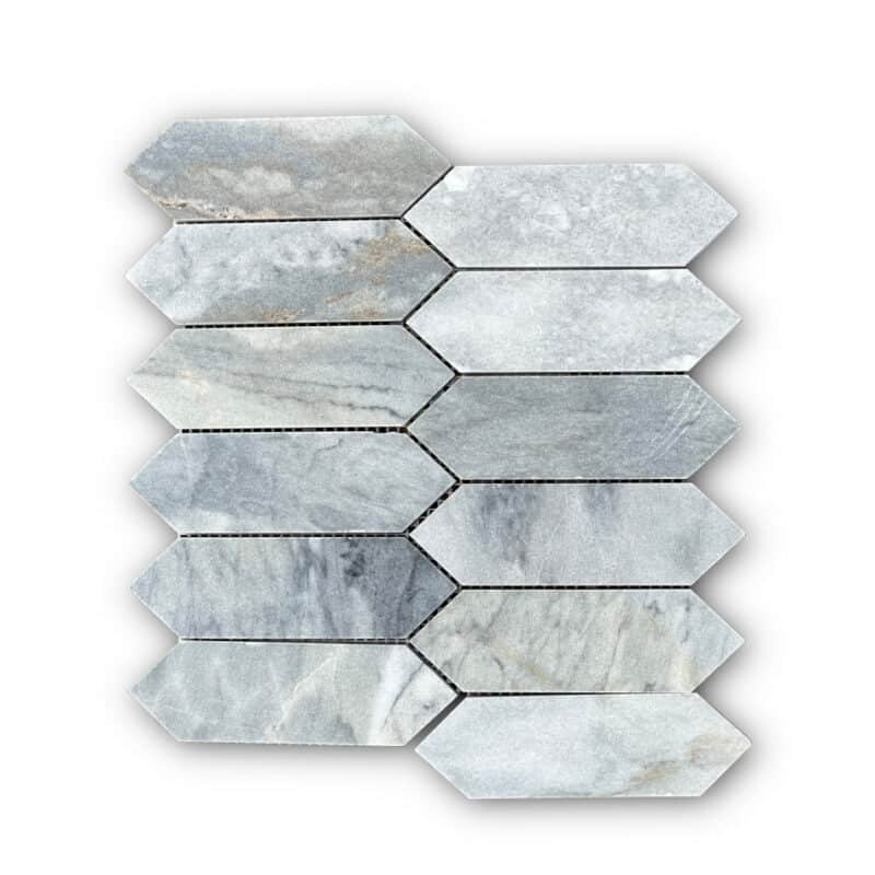 Calacatta Grey Polished Picket Mosaic Tiles