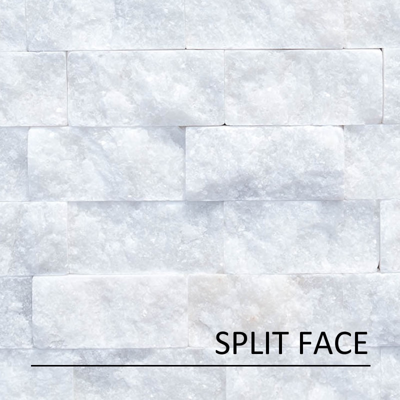 Calacatta White Split Face Marble Mosaic