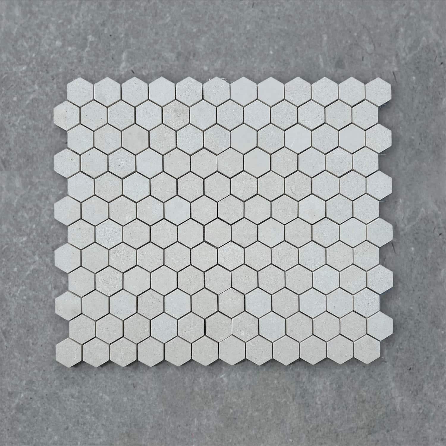 Antalya Honed Limestone Hexagon Mosaics